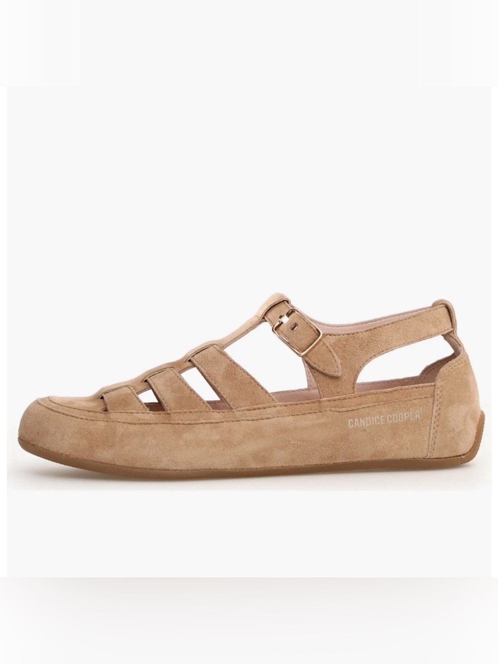 NWT Candice Cooper Rock T-Bar Fisherman Sandal in Cappuccino